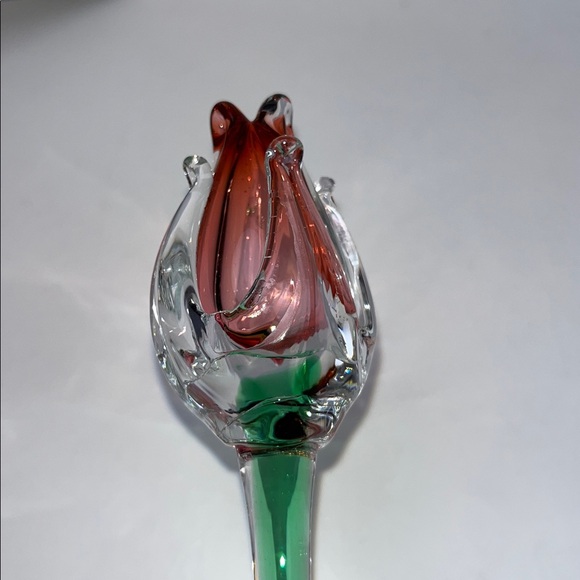 Mikasa Art Glass Hand Blown Murano Style ~ in Reddish/Blue/Lavender Tulip 🌷(3) - Picture 4 of 16
